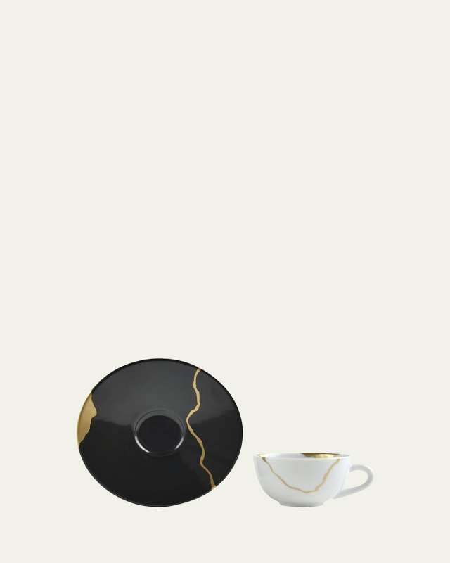 Kintsugi Charbonad Saucer Plate